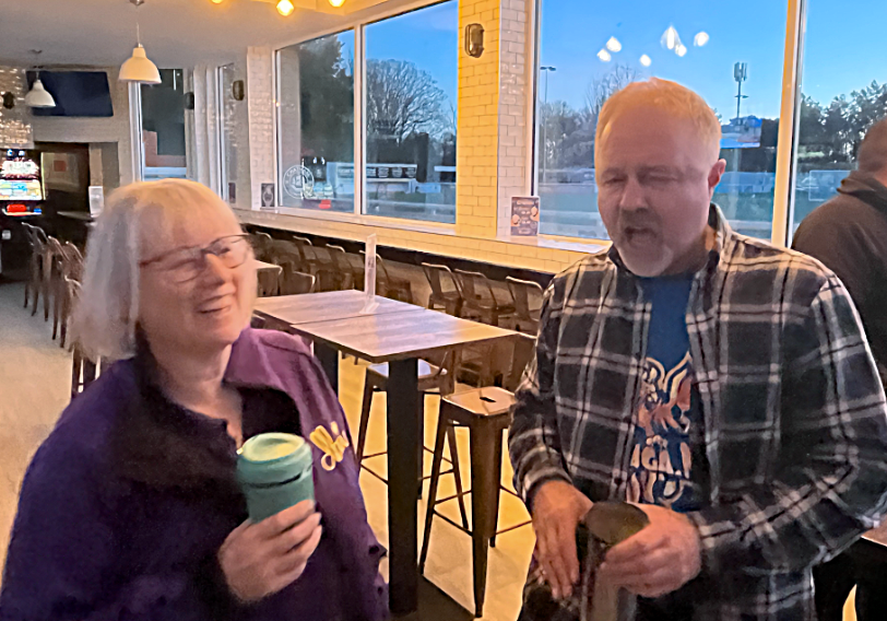 Sally Harris at a BBN business breakfast networking meeting
